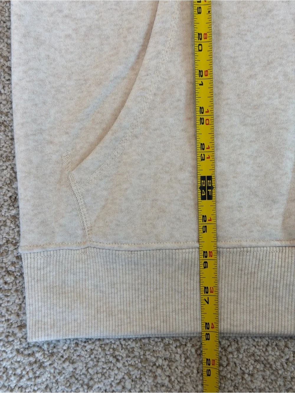 Levi's Logo Hoodie Men's Oatmeal Heather/Charcoal Kangaroo Pockets Long Sleeve S